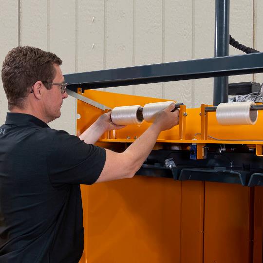 Bramidan ballepresse fiberbånd