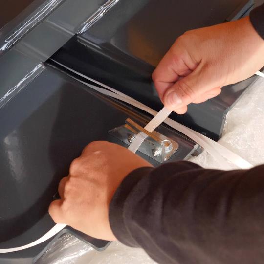 Bramidan ballepresse fiberbåndkniv